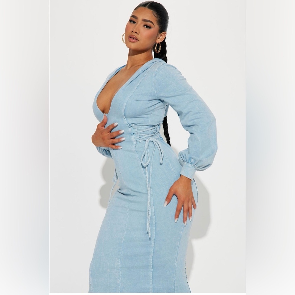 Hooded maxi dress
